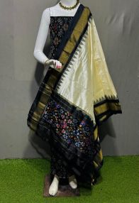 PSRGSDST5Y06FFCD07- Ikat Silk dupatta with Ikat sico top