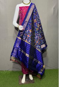 PSRGSDST5Y06FFCD37- Ikat Silk dupatta with Ikat sico top