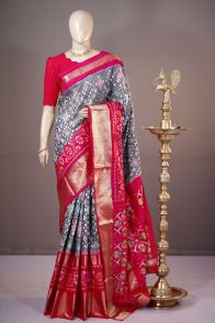 PSHLIDSS5A05NDCC15- Ikat silk saree