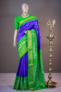 PSHLIDSS5A07TTDC10- Ikat silk saree