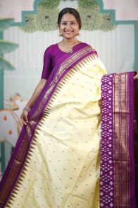 PRKSKBIP5Y06NDDC05- Kanchi border Ikat silk saree