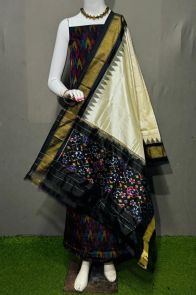 PSRGSDST5Y12FFCD50- Ikat Silk dupatta with Ikat sico top