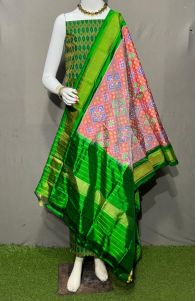PSRGSDST5Y06FFCD39- Ikat Silk dupatta with Ikat sico top