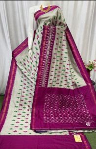 PASKILWS5Y10XEDC08- light weight Ikat silk saree