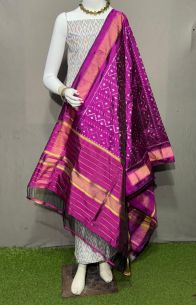 PSRGSDST5Y06FFCD34- Ikat Silk dupatta with Ikat sico top