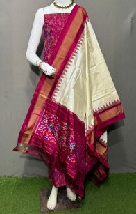 PSRGSDST5Y06FFCD38- Ikat Silk dupatta with Ikat sico top
