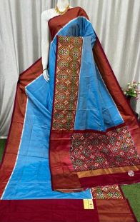 PASKIDSS5A09NIDD01- Ikat silk saree