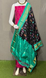 PSRGSDST5Y06FFCD20- Ikat Silk dupatta with Ikat sico top