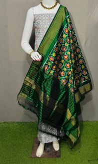 PSRGSDST5Y06FFCD24- Ikat Silk dupatta with Ikat sico top