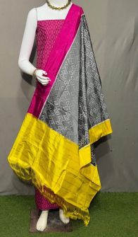 PSRGSDST5Y06FFCD16- Ikat Silk dupatta with Ikat sico top