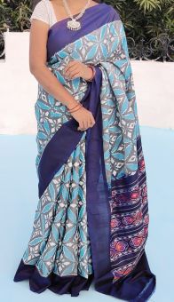 PGMRIDSS5A08BIDC16- Ikat silk saree