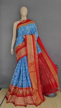 PANHIDSS5A08BSDC06- Ikat silk saree