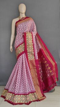 PANHIDSS5A08BSDC14- Ikat silk saree