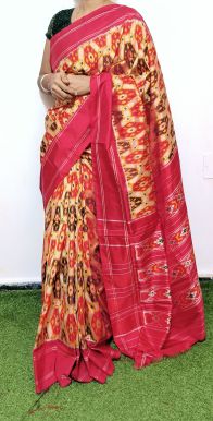PGMRIDSS5A08BIDC04- Ikat silk saree