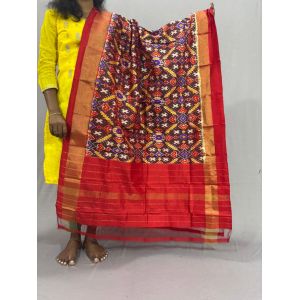 PSSIISDP5Y03ECDC42- Ikat Silk dupatta