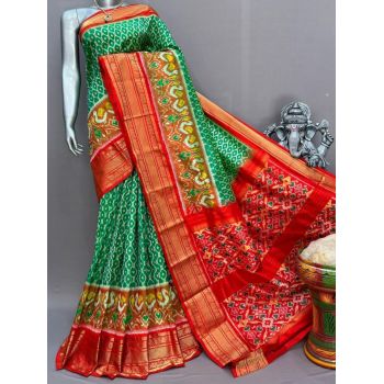 PSNTKBIP5M31CSDD14- Kanchi border Ikat silk saree