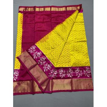 PSSIFSLG5A07SZDC46- Free Size Ikat Silk Lehenga