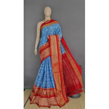 PANHIDSS5A08BSDC06- Ikat silk saree