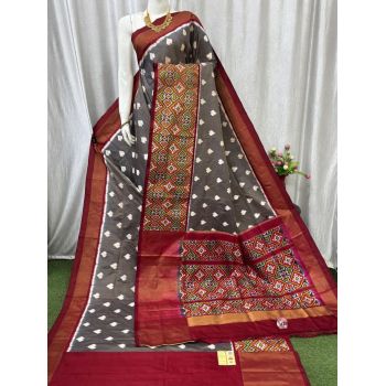 PASKIDSS5A09NIDD05- Ikat silk saree