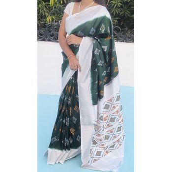 PGMRIDSS5A08BIDC20- Ikat silk saree