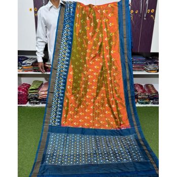 PGMRILWS5A07XZCD44- light weight Ikat silk saree