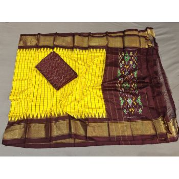 PGMRSDST5A06FSDD14- Ikat Silk dupatta with Ikat sico top