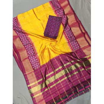 PGMRSDST5A06FSDD34- Ikat Silk dupatta with Ikat sico top