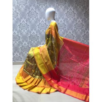 PLXHISSS5A07ITCD06- Ikat soft silk saree