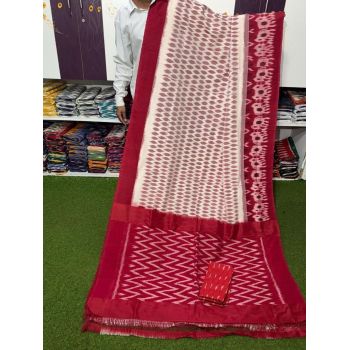 PSRGICTS5A07INCC19- Ikat cotton saree