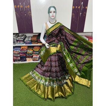 PSRGIDSS5A09BBCC30- Ikat silk saree