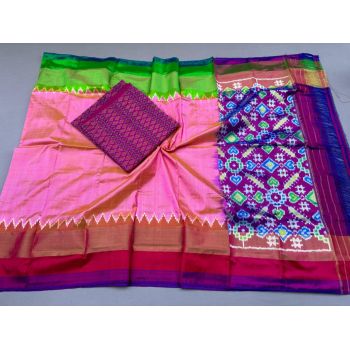 PSSISDST5A08FSDC14- Ikat Silk dupatta with Ikat sico top