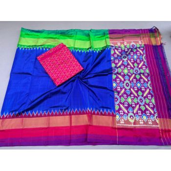 PSSISDST5A08FSDC18- Ikat Silk dupatta with Ikat sico top