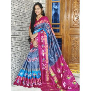 PWCKIDSS5A08XSCD31- Ikat silk saree