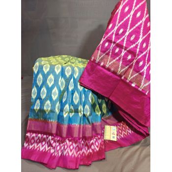 PGMRILWS5Y03XECD26- light weight Ikat silk saree