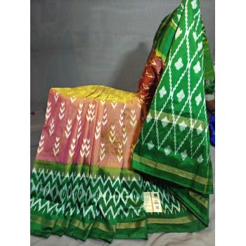 PGMRILWS5Y03XECD27- light weight Ikat silk saree