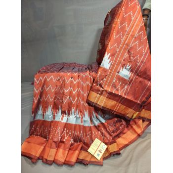 PGMRILWS5Y03XECD31- light weight Ikat silk saree