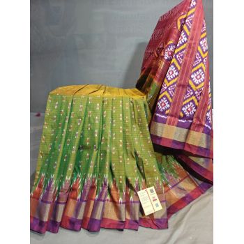 PGMRILWS5Y03XECD47- light weight Ikat silk saree