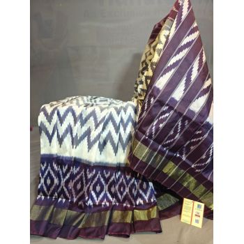 PGMRILWS5Y03XECD57- light weight Ikat silk saree