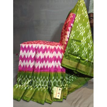 PGMRILWS5Y03XECD65- light weight Ikat silk saree