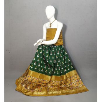 PRIHFSLG5Y04SEDD06- Free Size Ikat Silk Lehenga