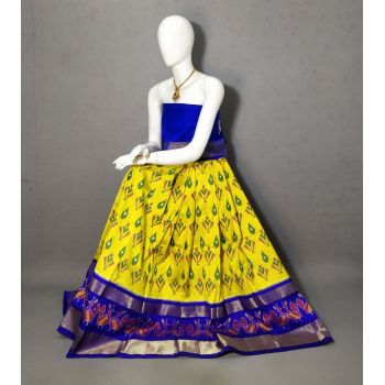 PRIHFSLG5Y04SEDD11- Free Size Ikat Silk Lehenga
