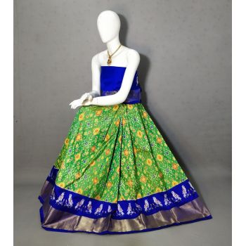 PRIHFSLG5Y04SEDD21- Free Size Ikat Silk Lehenga