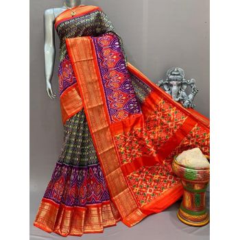 PSNTKBIP5Y04DSCD04- Kanchi border Ikat silk saree