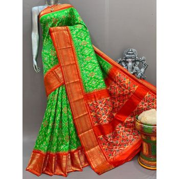 PSNTKBIP5Y04DSCD10- Kanchi border Ikat silk saree