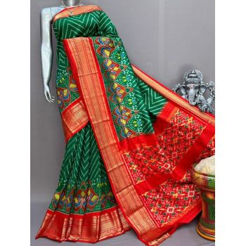 PSNTKBIP5Y04DSCD13- Kanchi border Ikat silk saree