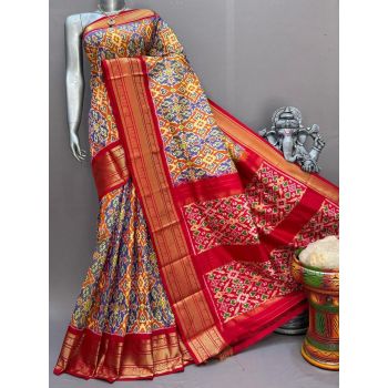 PSNTKBIP5Y04DSCD14- Kanchi border Ikat silk saree
