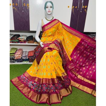 PSRGIDSS5A09BBCC43- Ikat silk saree