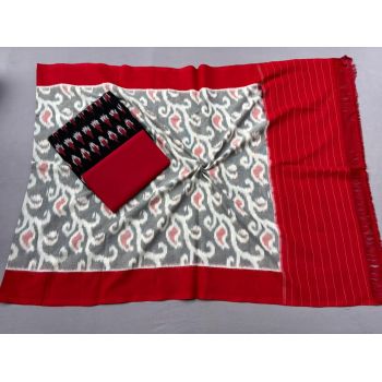 PSSIC3PS5Y02IZSC09- Double ikat cotton salwar set