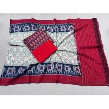 PSSIC3PS5Y02IZSC43- Double ikat cotton salwar set
