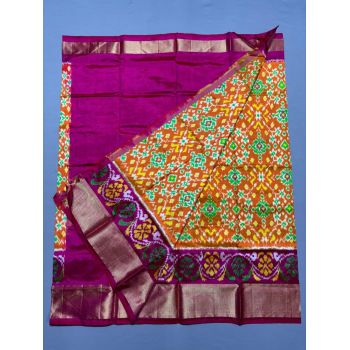 PSSIFSLG5Y03SZDC30- Free Size Ikat Silk Lehenga